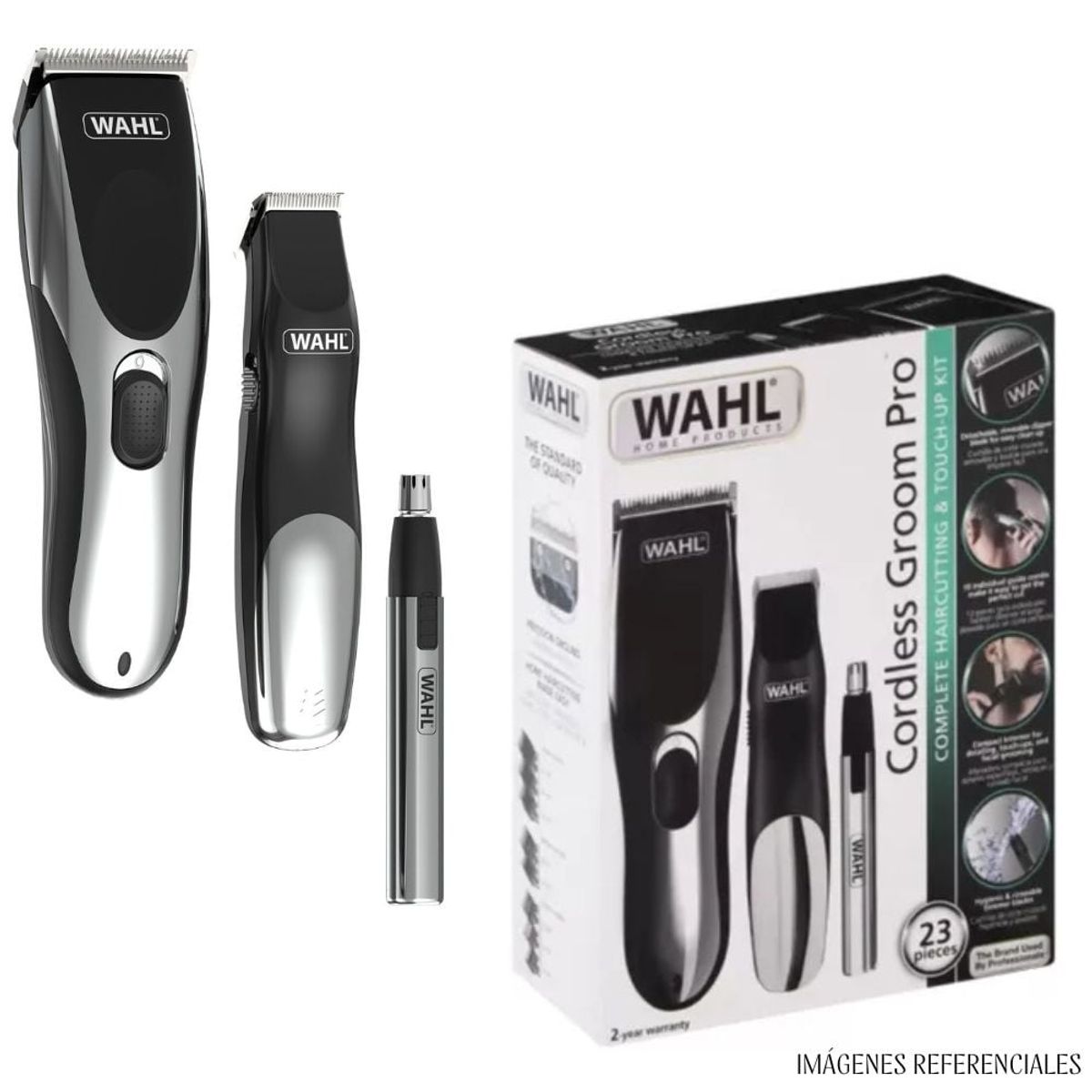 WAHL - Máquina Wahl Inalámbrica Cordless Groom Pro 23 Piezas
