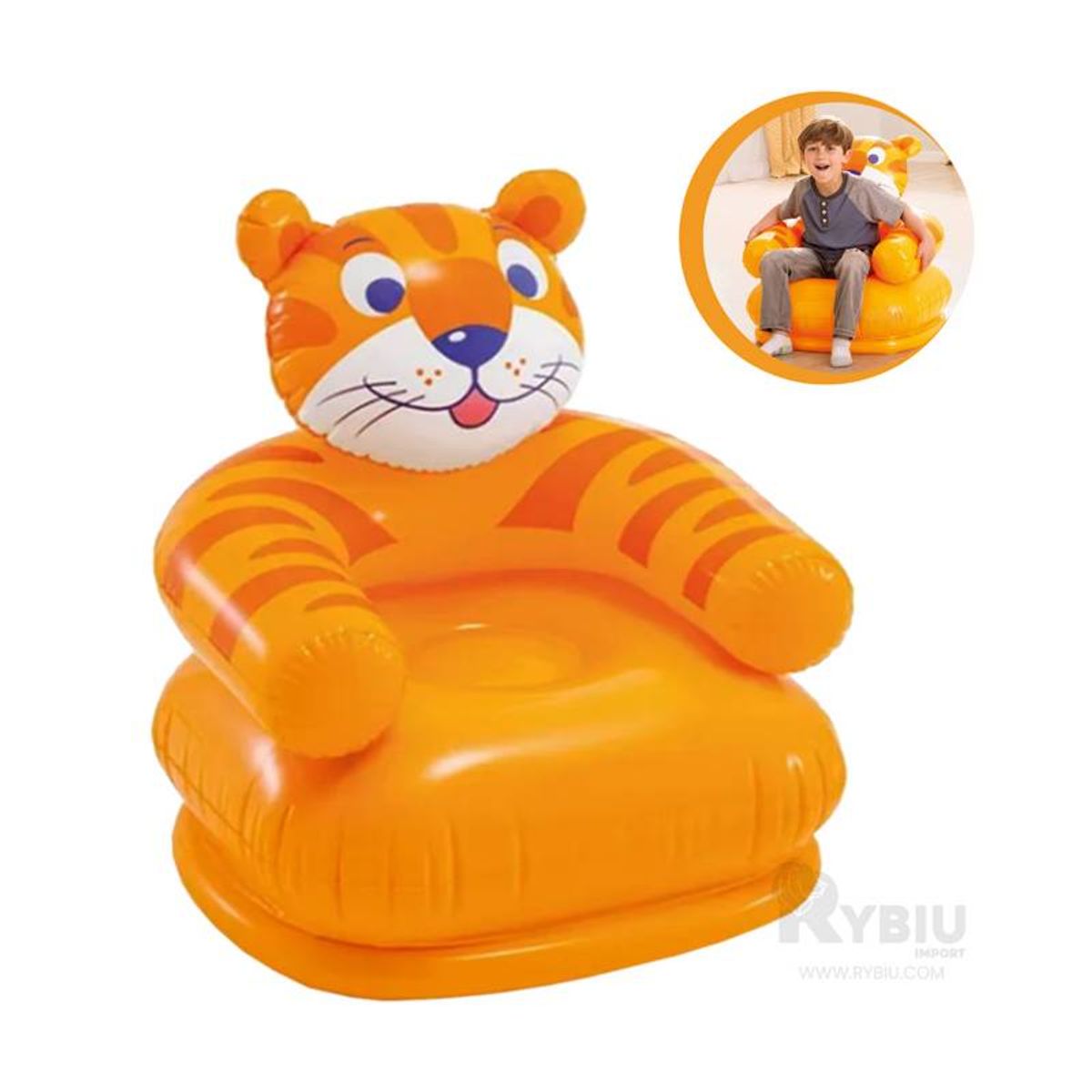 GENERICO - Sofá Inflable Modelo Tigre para niños  68x64x74