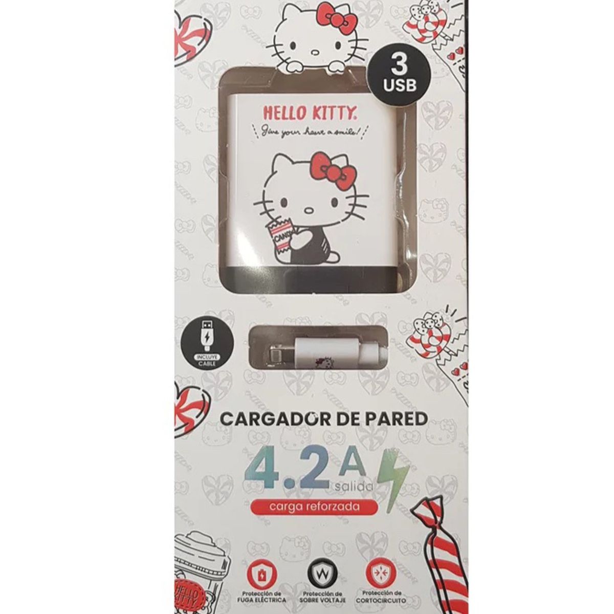 GENERICO - Cargador de Pared de 4,2 A Carga Rápida y cable de datos