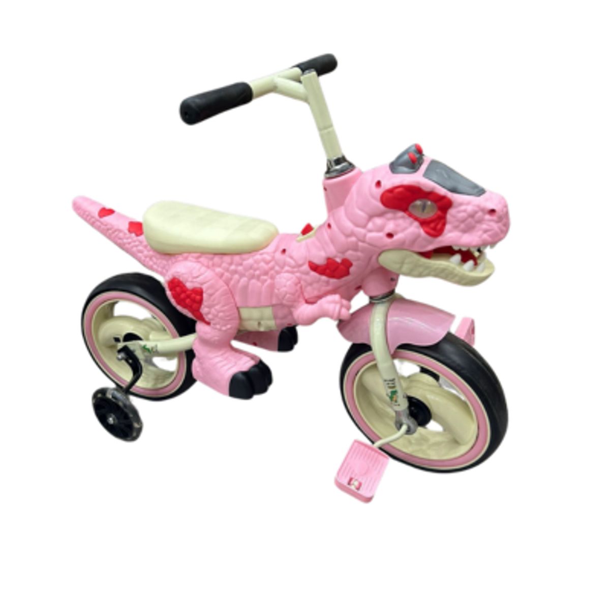 GENERICO - Bicicleta con Pedal Modelo Dinosaurio - Bicidino Rosa