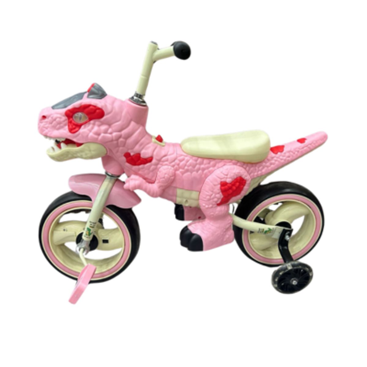 GENERICO - Bicicleta con Pedal Modelo Dinosaurio - Bicidino Rosa