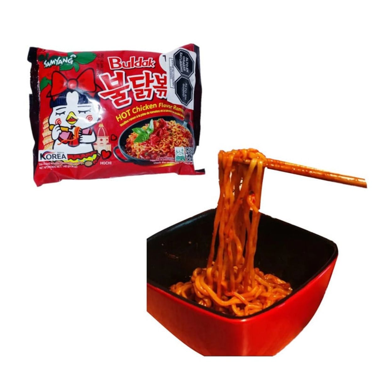 SAMYANG - Fideos Ramen Buldak Sabor Pollo Picante Salsa Tomate 140gr