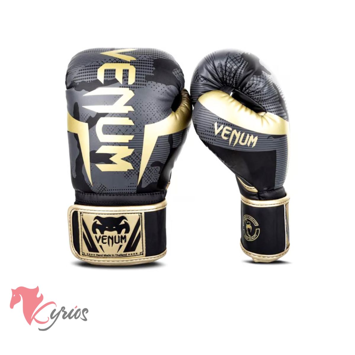 VENUM - Guantes De Box Venum 6 onz (Negro Con Dorado)