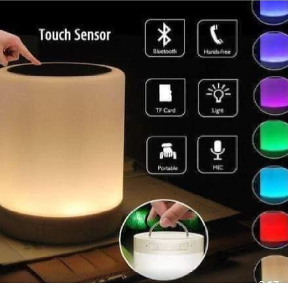 GENERICO - LAMPARA  PARLANTE TOUCH