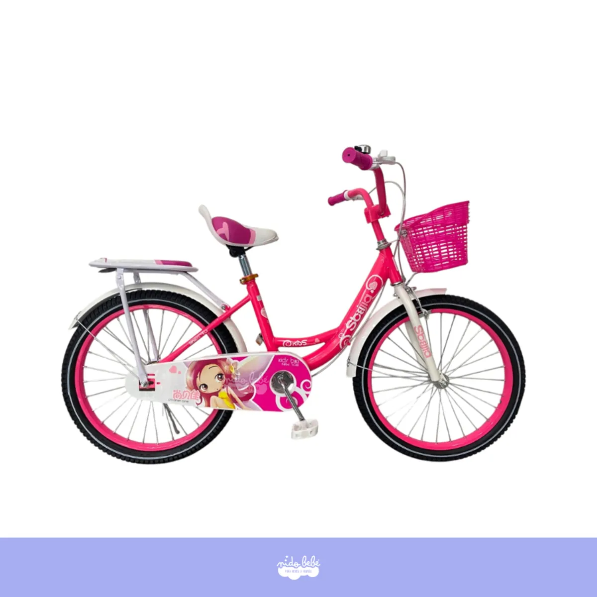 GENERICO - Bicicleta aro 20 para niña Hada Rosa