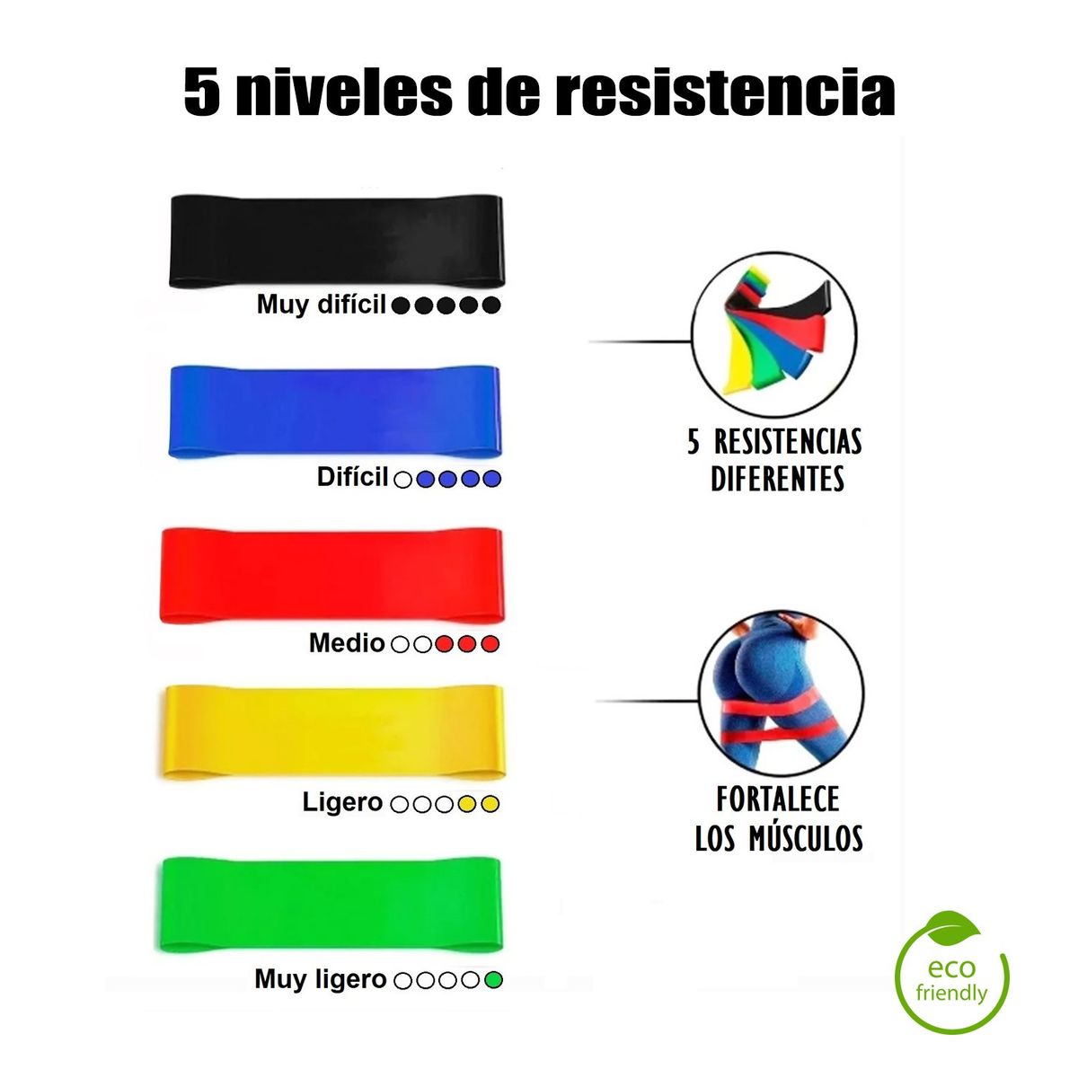 GENERICO - Ligas bandas elásticas de resistencia x 5