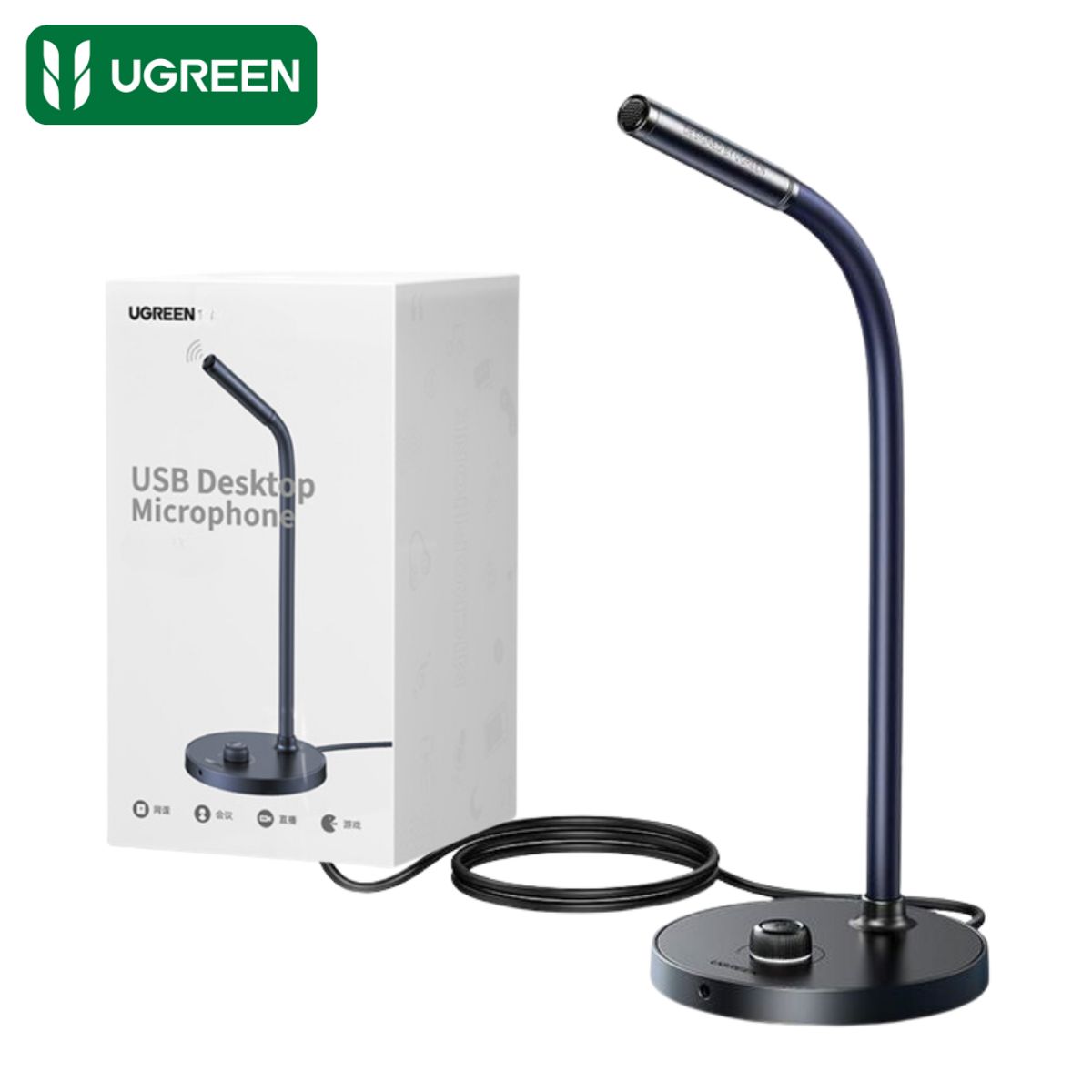 SEISA - Micrófono Ugreen USB de Escritorio PC Win Mac CM564