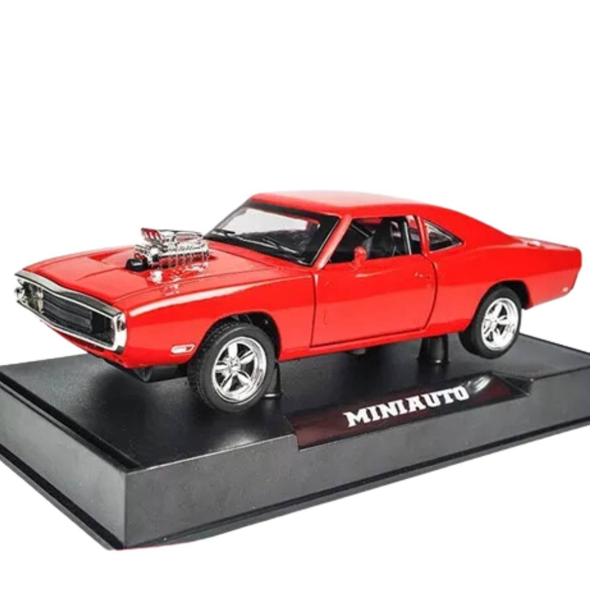 GENERICO - Auto Clasico Dodge Charger 1970 ROJO