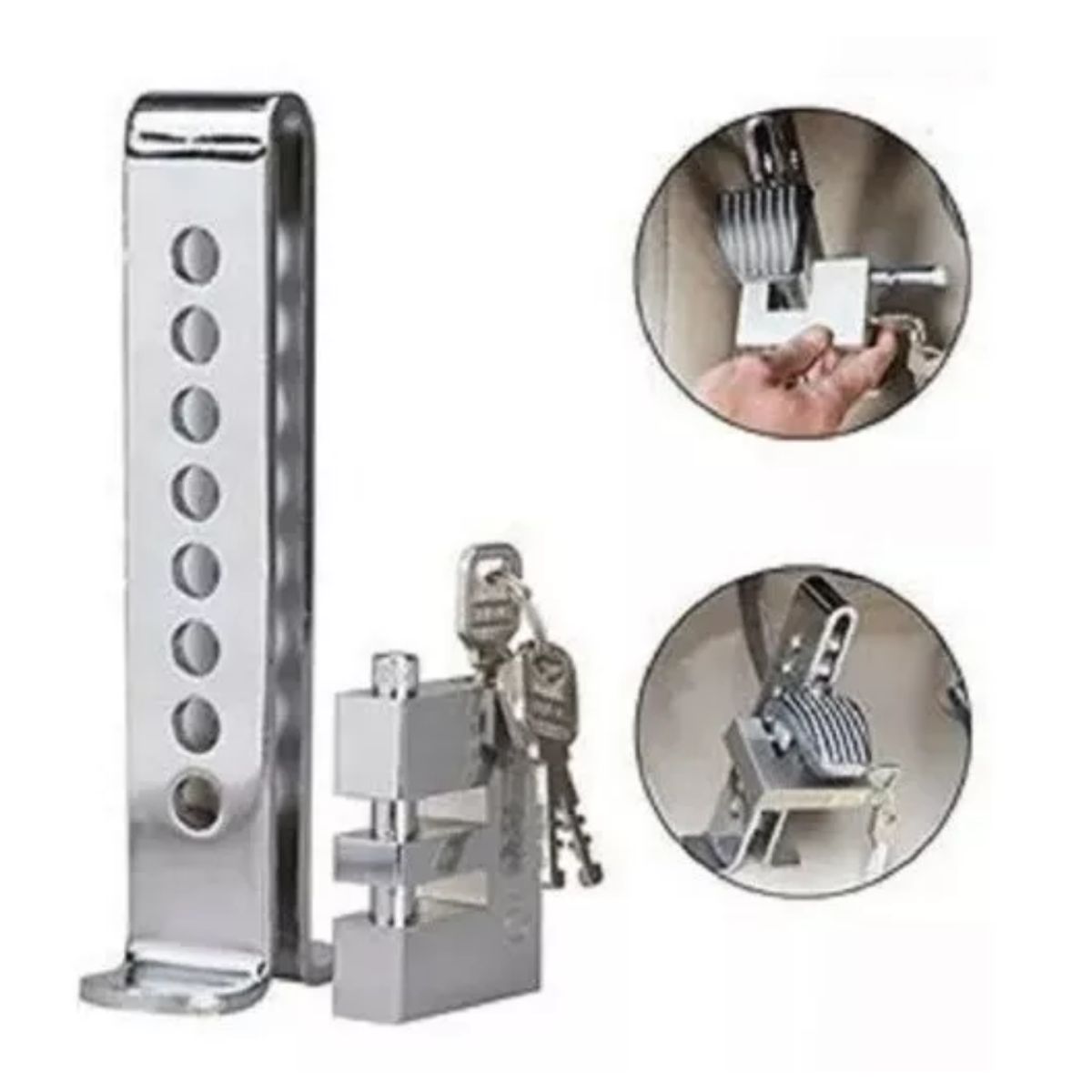 SEISA - Candado De Seguridad De Auto Bloqueo Pedal Acero Inoxidable
