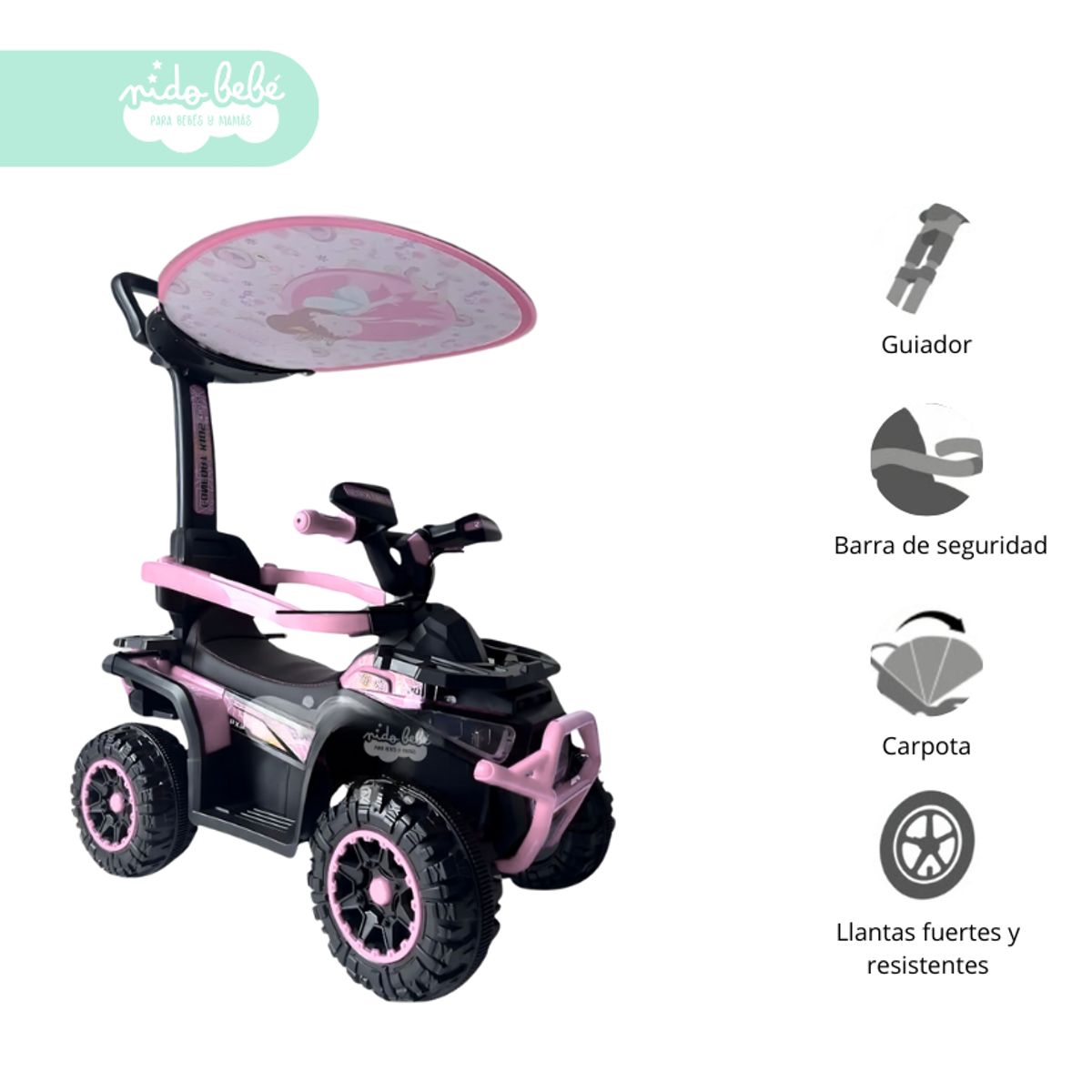 GENERICO - Carrito BUGGY de niño Modelo Bool Pink