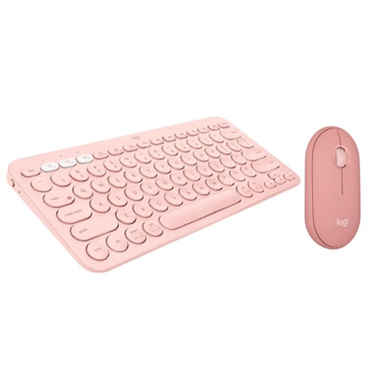 LOGITECH - Teclado Bluetooth  K380 Y Mouse Pebble 2 M350s Rosado