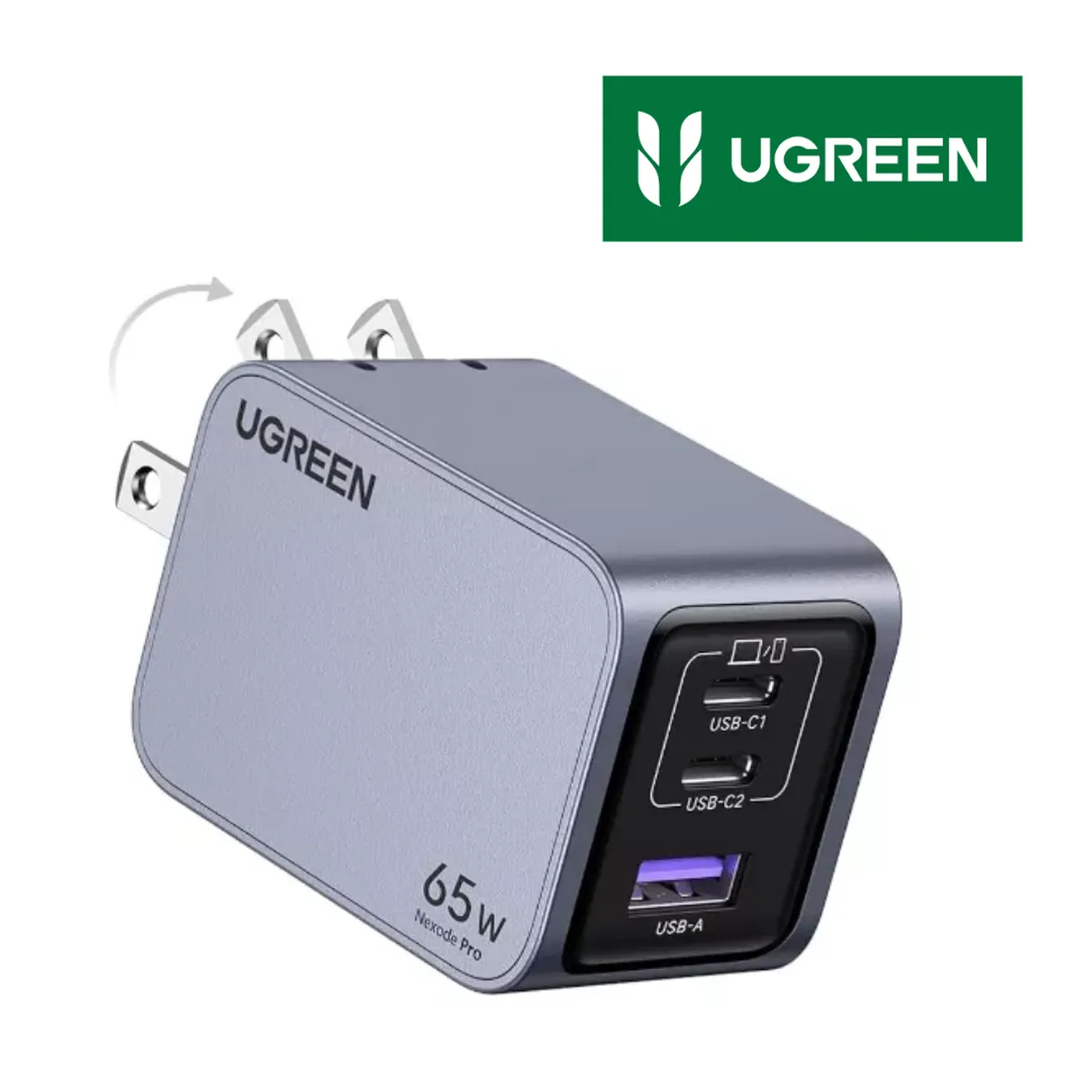 UGREEN - Cargador Carga Rapida UGREEN NEXODE PRO 65W + Cable  X755