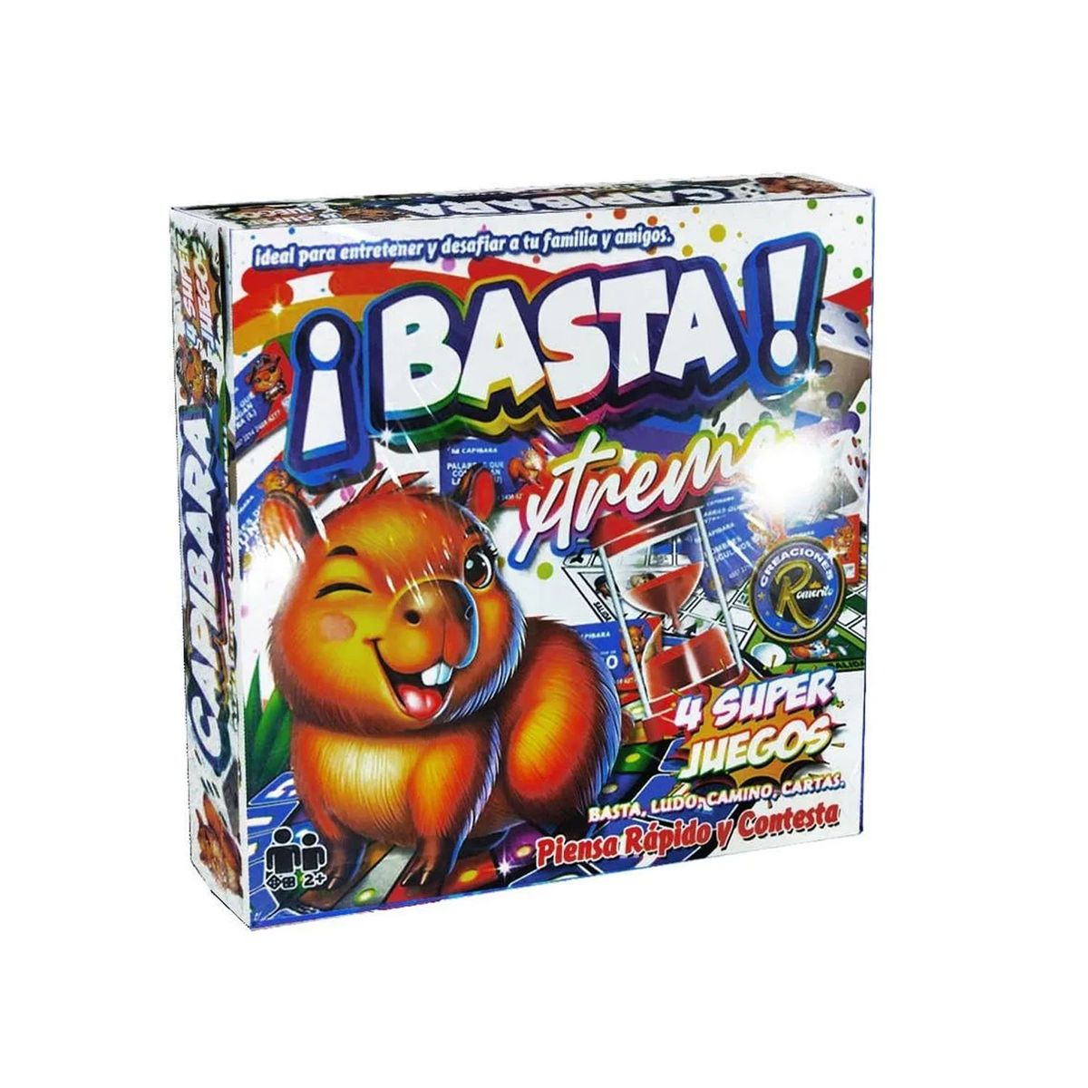 GENERICO - Juego de Mesa Familiar Basta 4 en1 Capibara