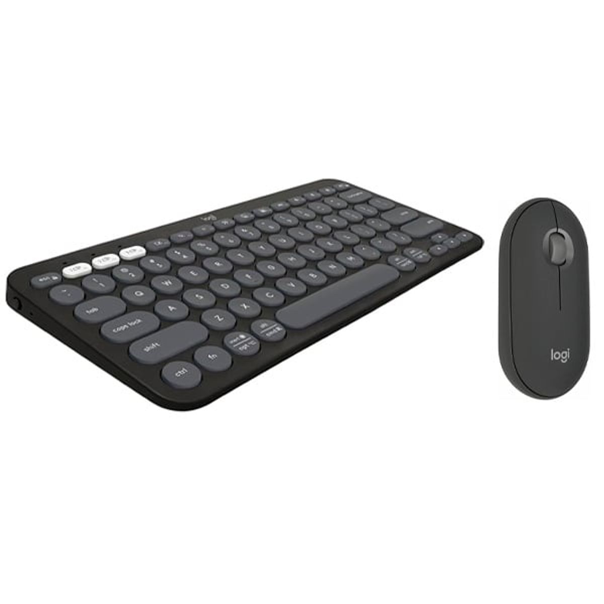 LOGITECH - Teclado Bluetooth Pebble Keys 2 K380s Y Mouse Pebble 2 M350s Grafito
