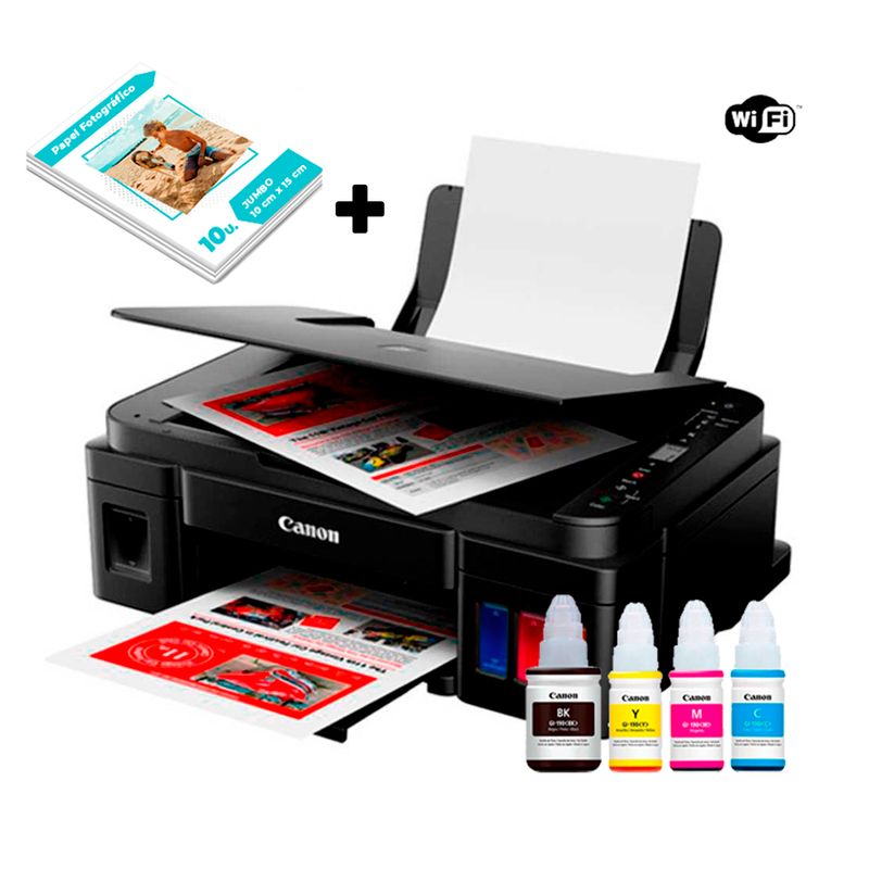 CANON - Impresora Canon G3110 Multifuncional Pixma tinta USB WiFi