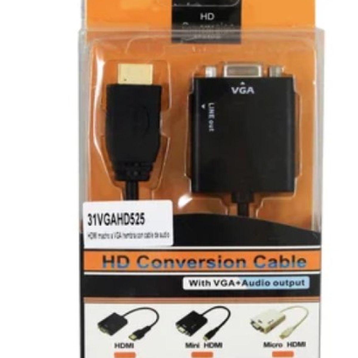 GENERICO - ADAPTADOR DE HDMI A VGA - CONECTESE A MONITORES VGA