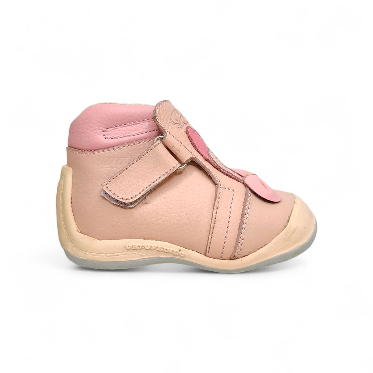 GENERICO - Botín conejo semi-ortopédico Nude gateador Pibe Pega para niña bebé
