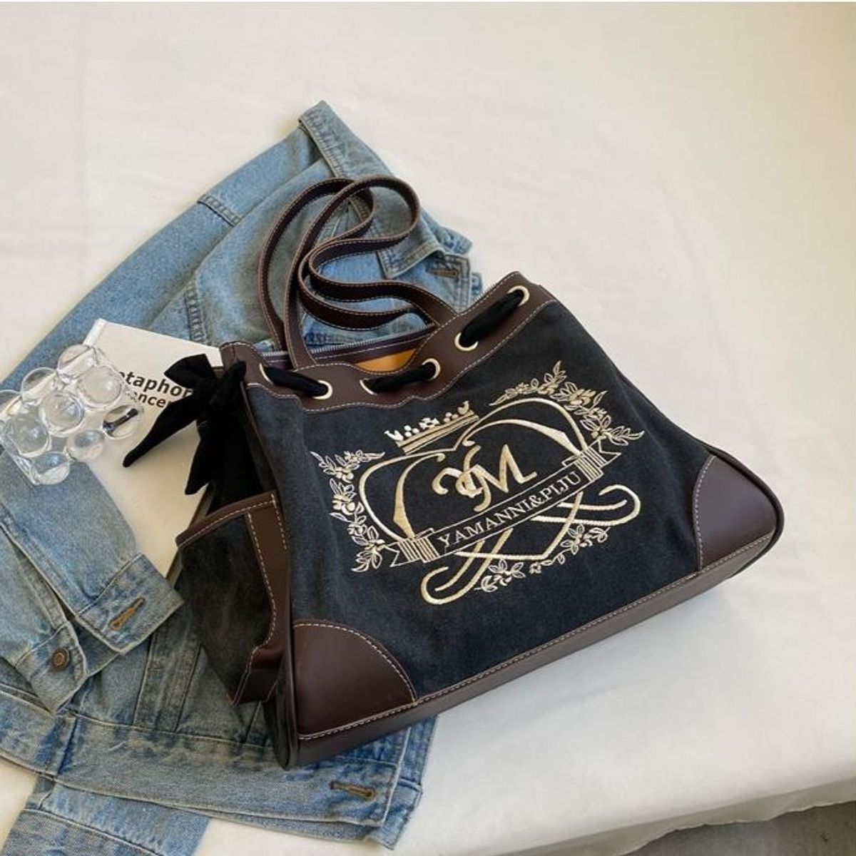 GENERICO - Bolso de tela canvas estilo vintage