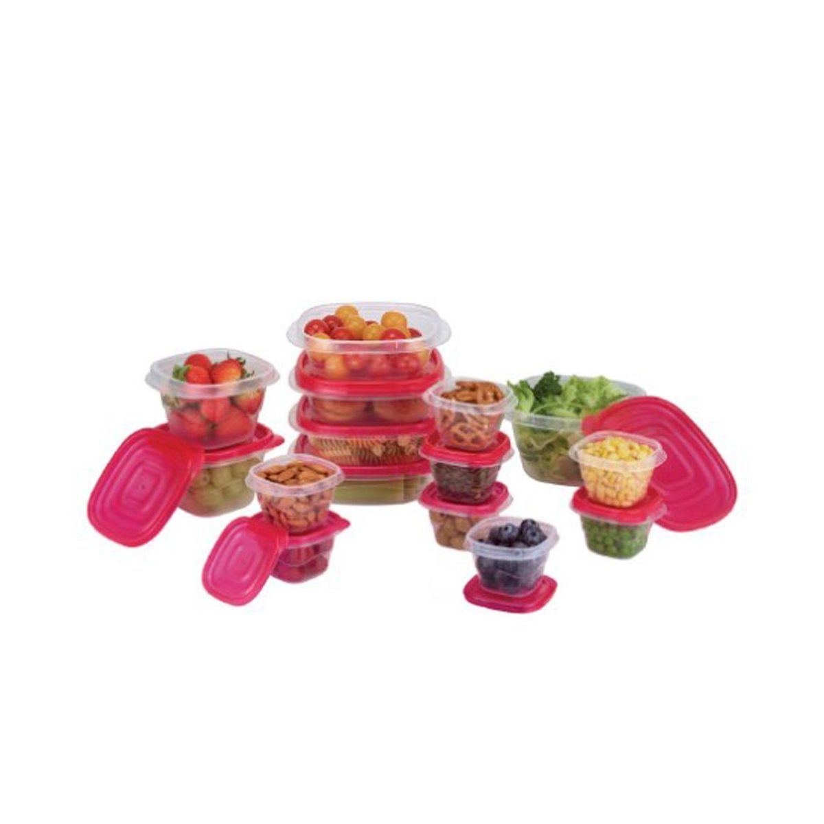 TRIKO - Set juego x 15 tapers contenedores estibables para alimentos hermeticos