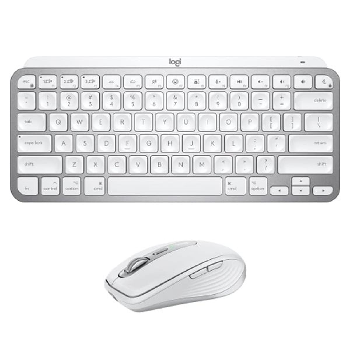 LOGITECH - Teclado Bluetooth MX Keys Mini y Mouse Anywhere 3S Gris Pálido
