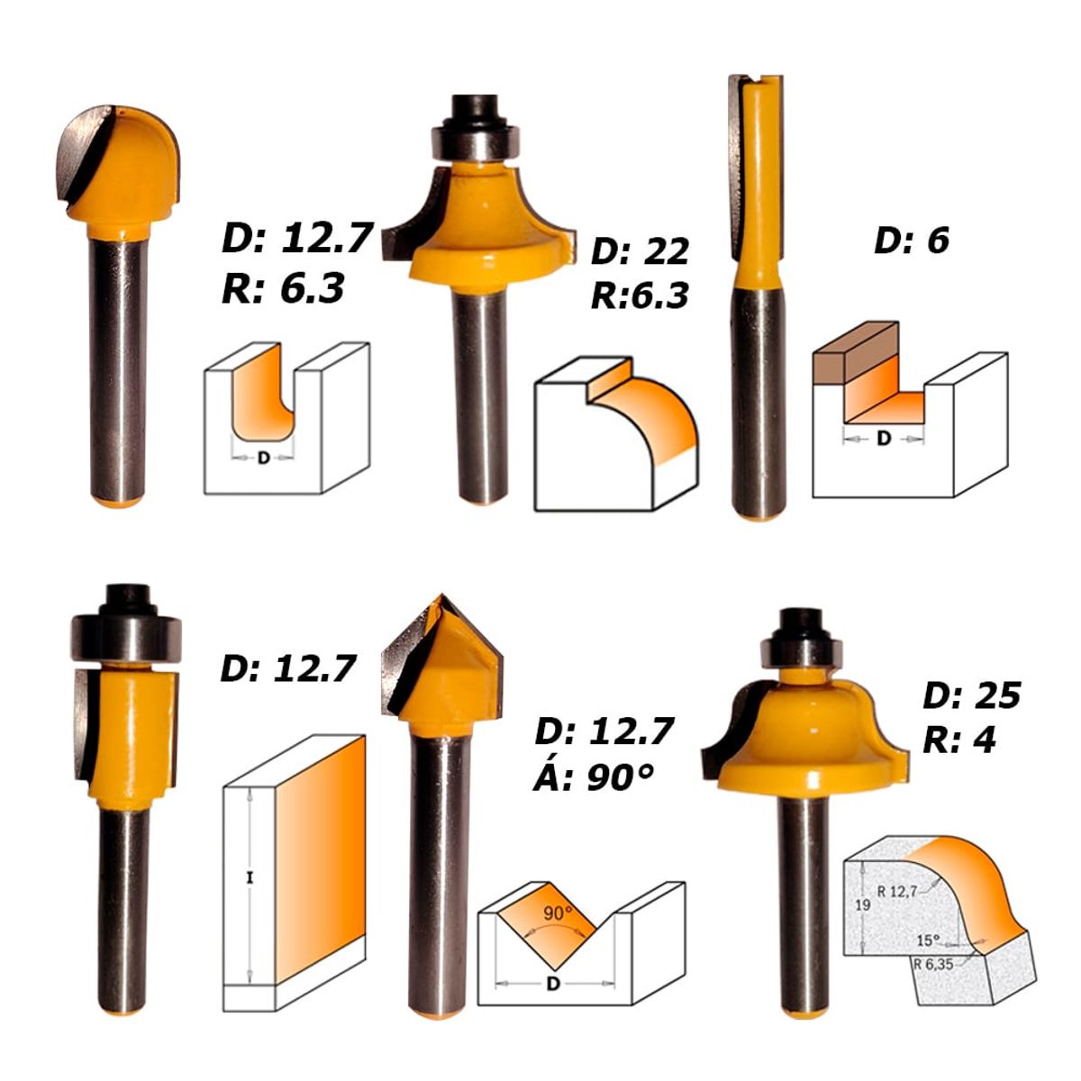 DONGCHENG - Ruteadora Fresadora Tupi de Mano 1/4″ Dongcheng DMP04-6 550W + 6 Pzas