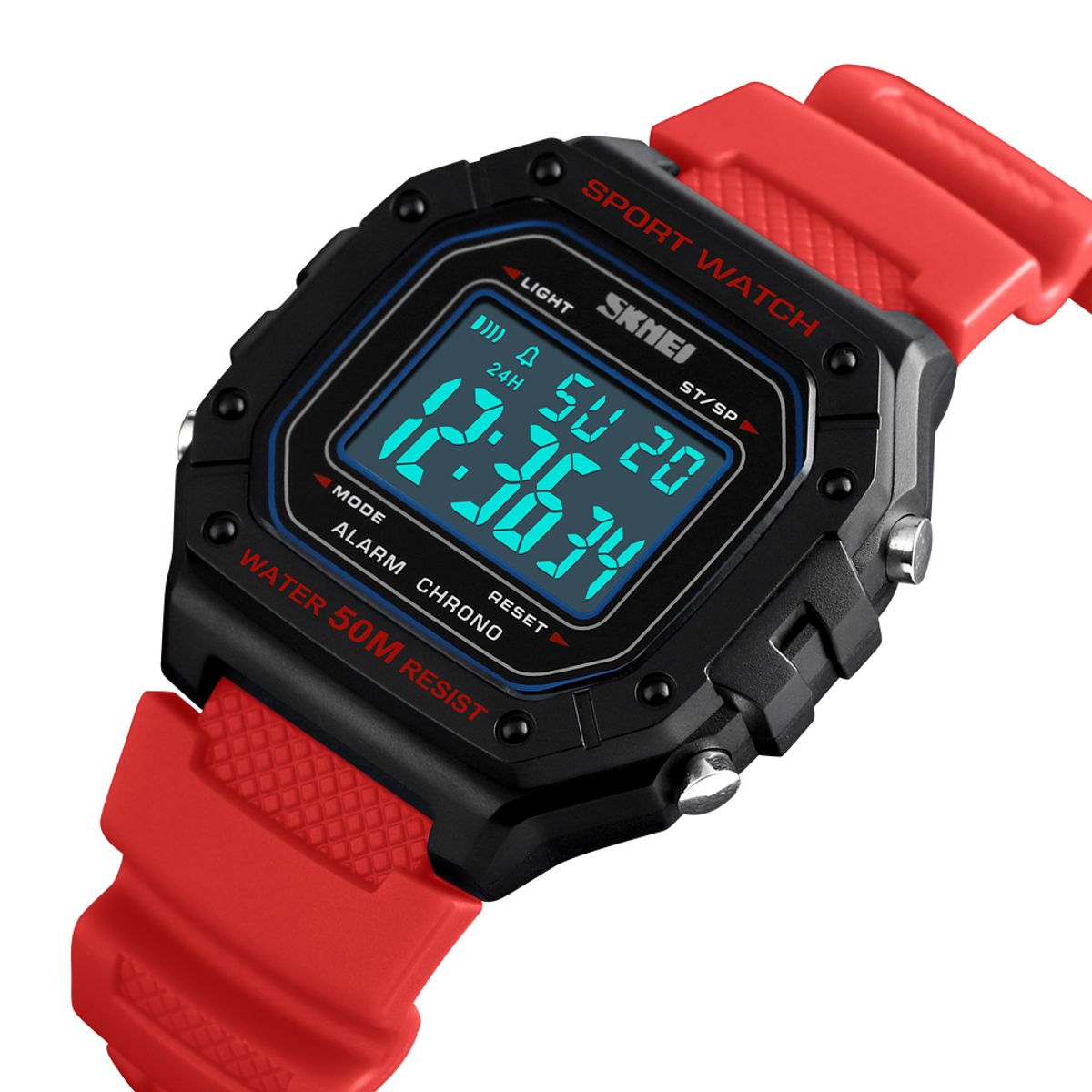 SKMEI - Reloj Skmei 1496 Rojo Correa Silicona