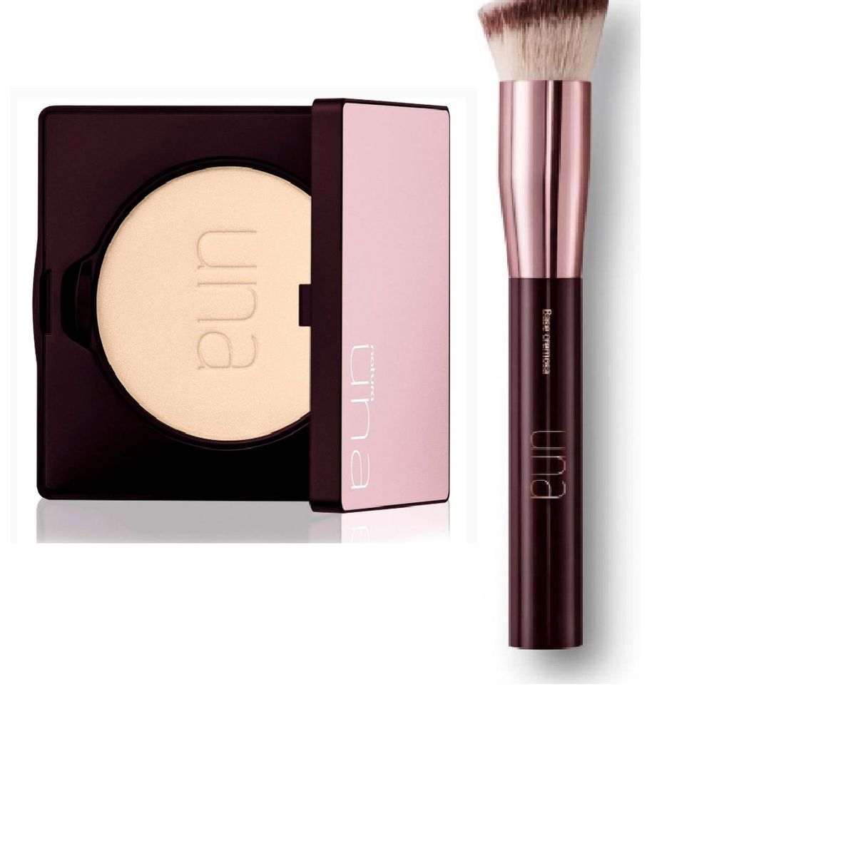 NATURA - Una Pro Pincel base cremosa + polvo compacto nude me 21n