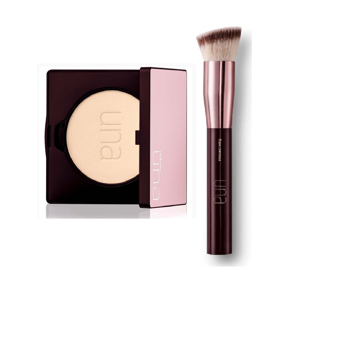 NATURA - Una Pro Pincel base cremosa + polvo compacto nude me 21n