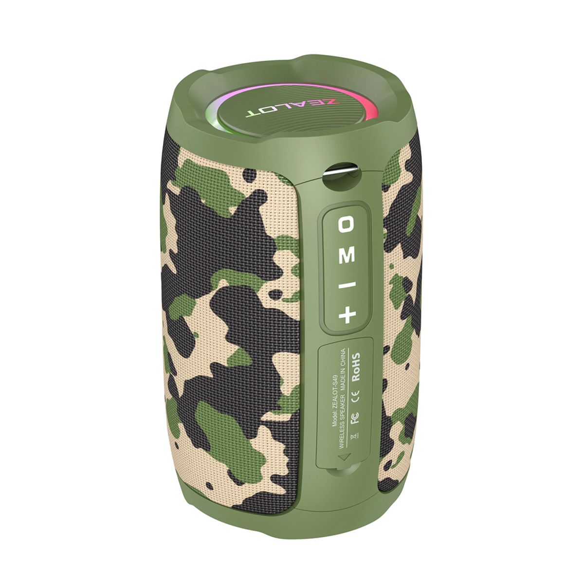 ZEALOT - Parlante Inalámbrico Zealot S49 Resistente al Agua 10W Camuflaje