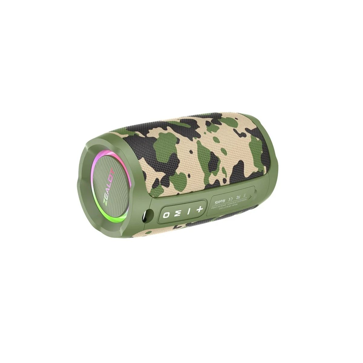 ZEALOT - Parlante Inalámbrico Zealot S49 Resistente al Agua 10W Camuflaje