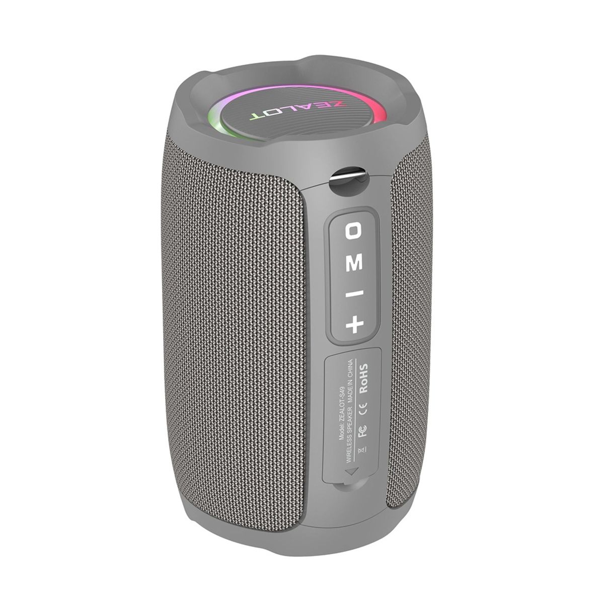 ZEALOT - Parlante Inalámbrico Zealot S49 Resistente al Agua 10W Gris