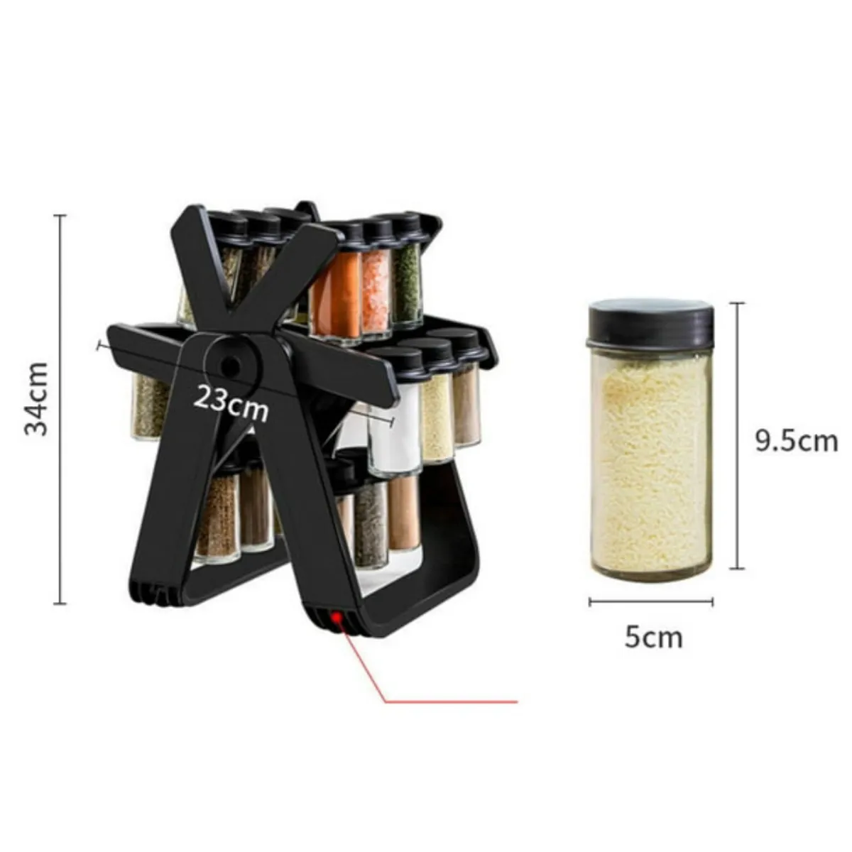 OEM - Condimentero Especiero Giratorio Organizador Moderno 18 Frascos