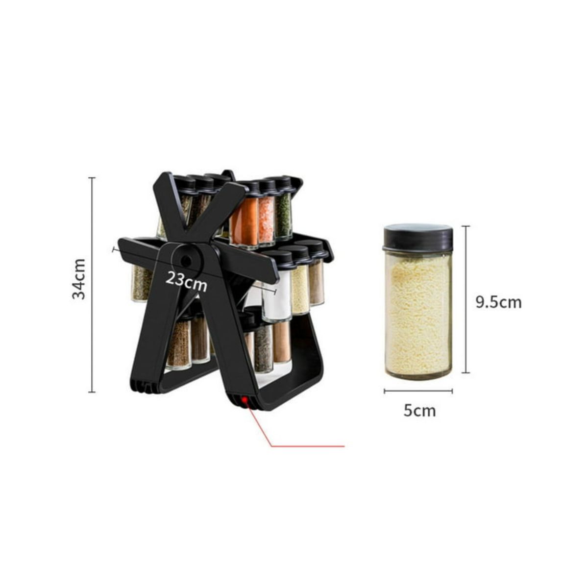 OEM - Condimentero Especiero Giratorio Organizador Moderno 18 Frascos