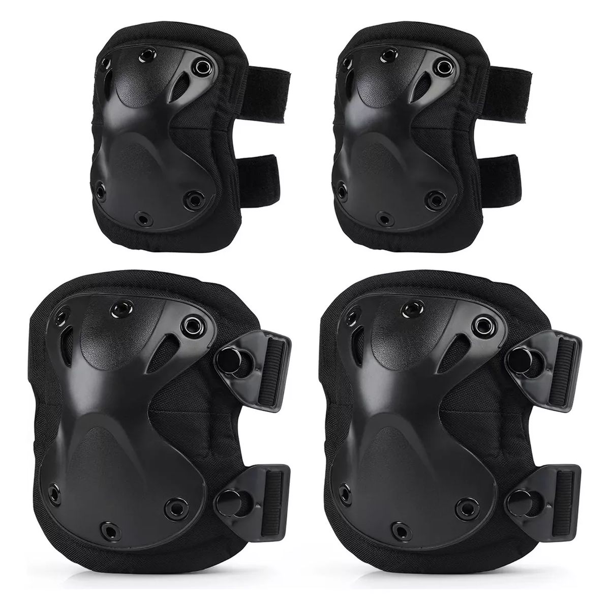 GENERICO - Pack de proteccion Rodilleras + coderas armype color negro