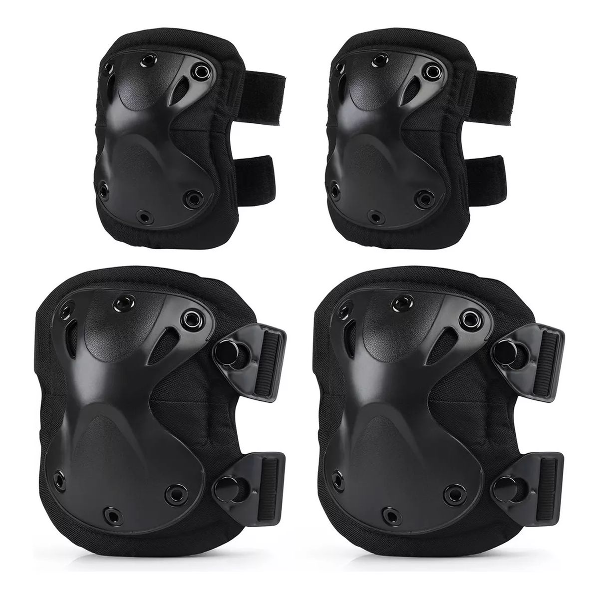 GENERICO - Pack de proteccion Rodilleras + coderas armype color negro