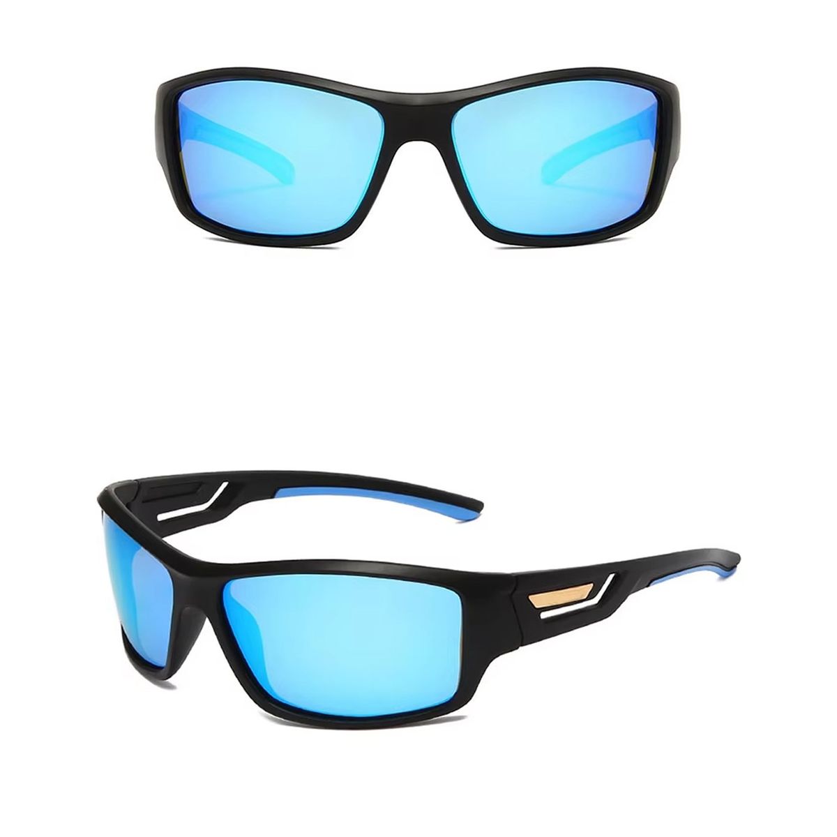 GENERICO - LENTES HOMBRE DE SOL POLARIZADOS UV400 NEGRO CELESTE M2