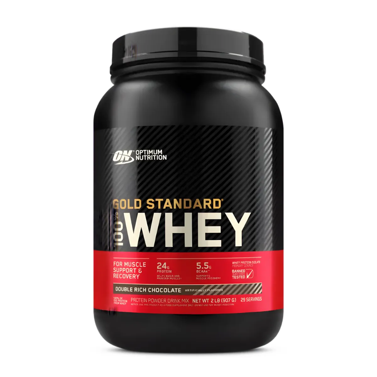 Optimum Nutrition - Gold Standard Whey 2 LB Proteina Whey ON - Double Rich Chocolate