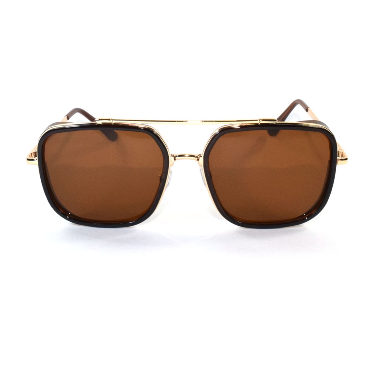 GENERICO - Lentes de sol diseño retro unisex uv400 - Dorad Marron