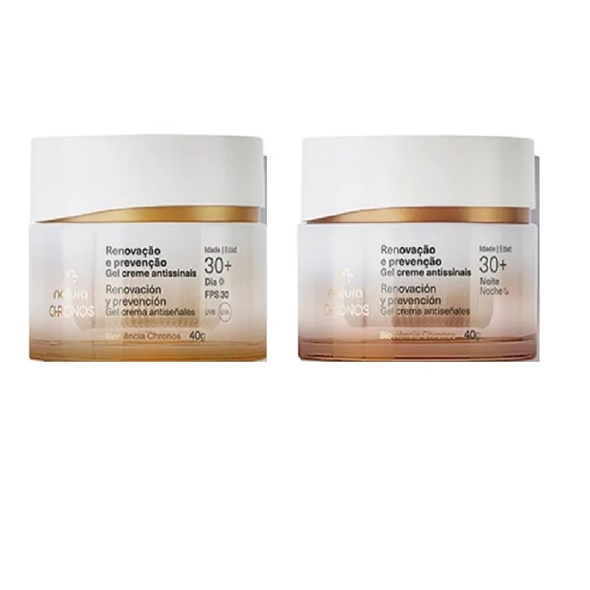NATURA - kit Gel Crema Antiseñales dia y Noche Chronos +30 Natura