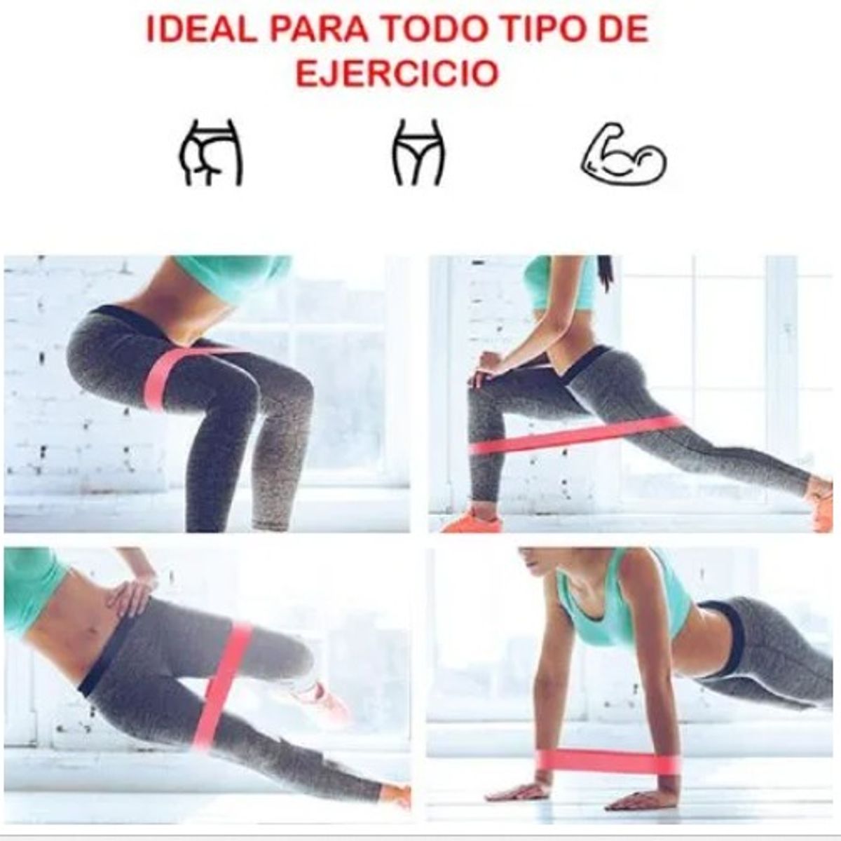 MORITA BAG STORE - SET DE 5 BANDAS DE RESISTENCIA ELÁSTICAS DE LATEX