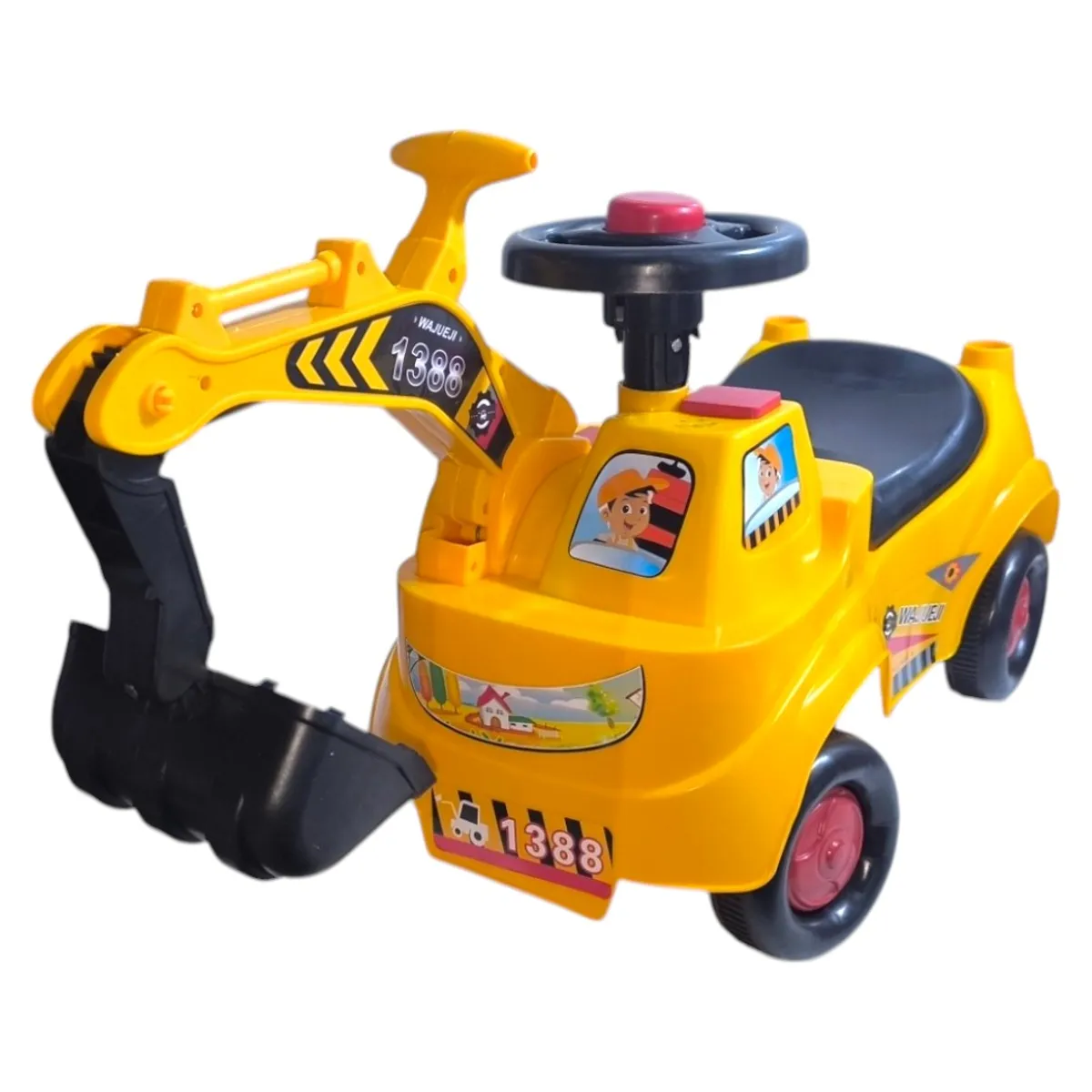 GENERICO - Excavadora garrita con luces y sonido Buggy correpasillos