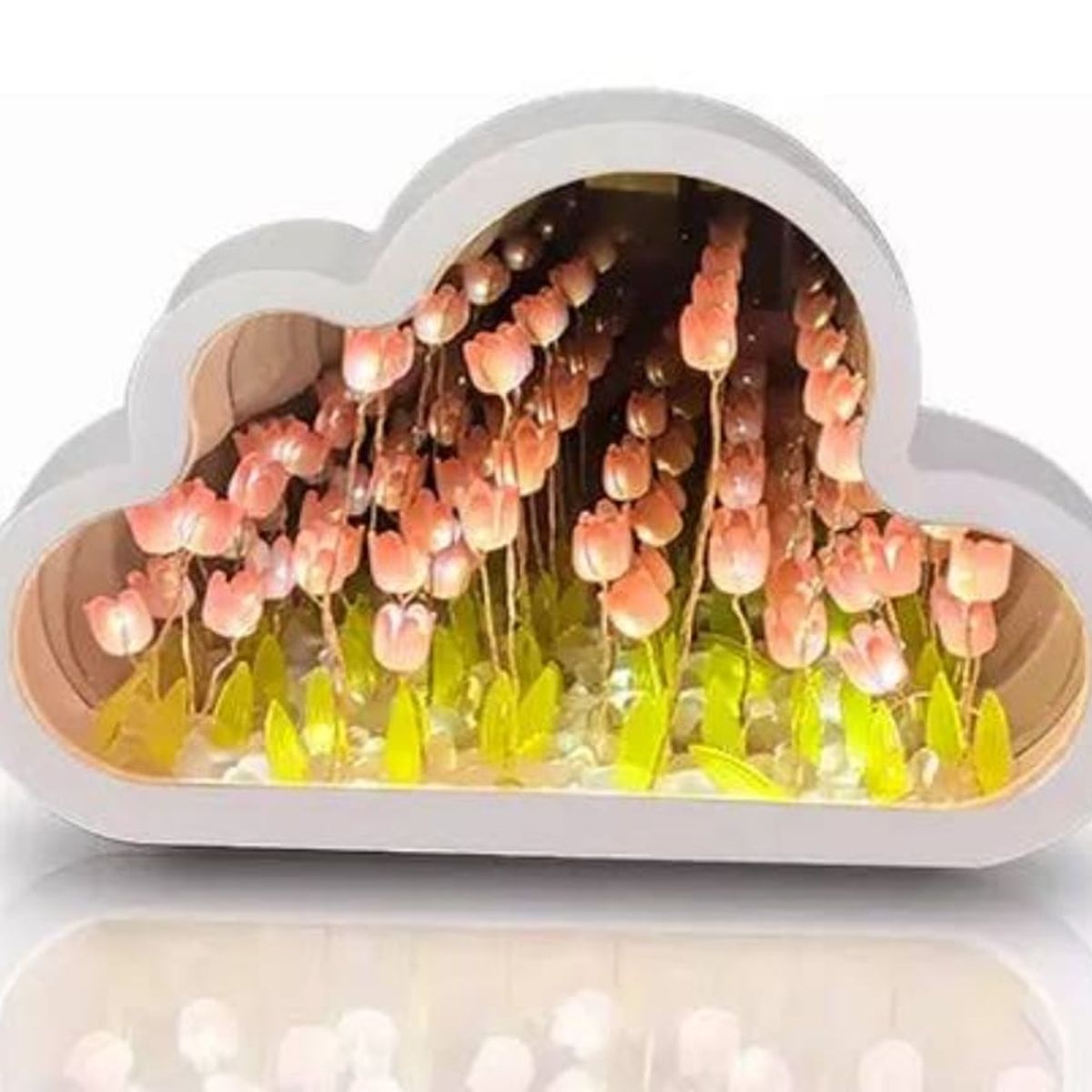 GENERICO - lampara de tulipanes infinito nube regalo san valentin para armar