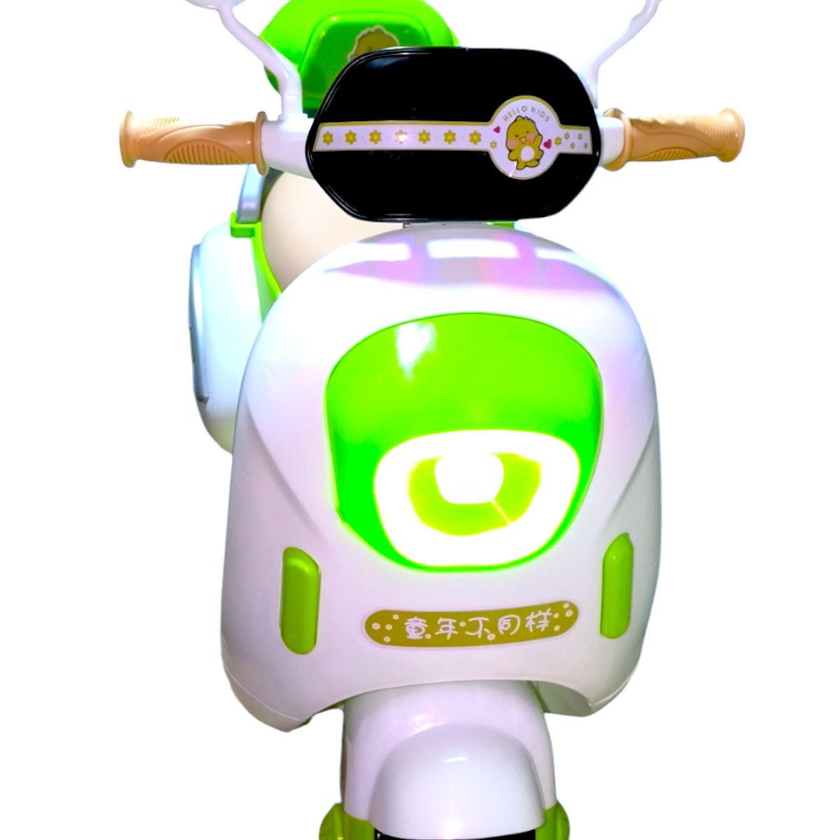 GENERICO - Moto eléctrica verde diseño retro para niños