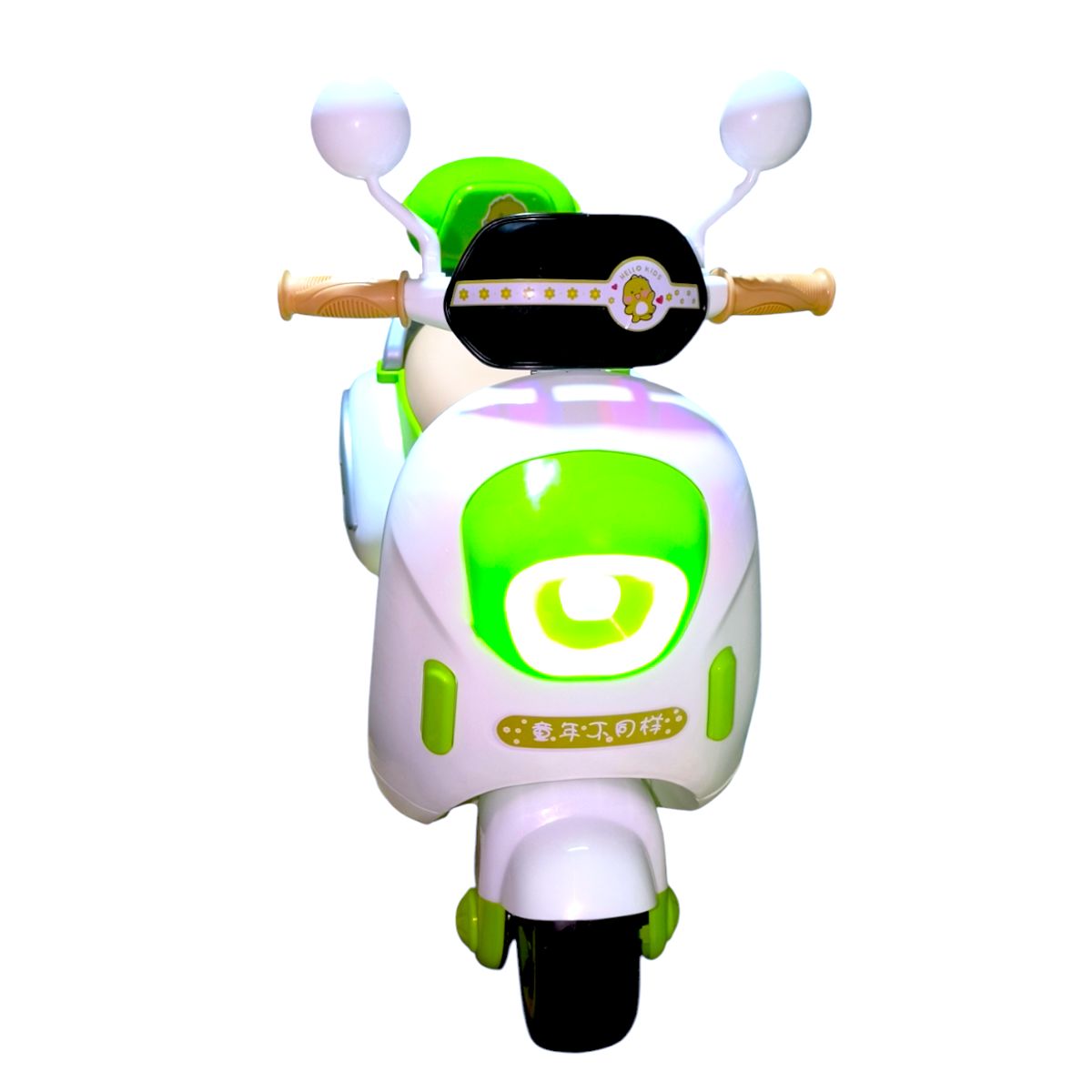 GENERICO - Moto eléctrica verde diseño retro para niños