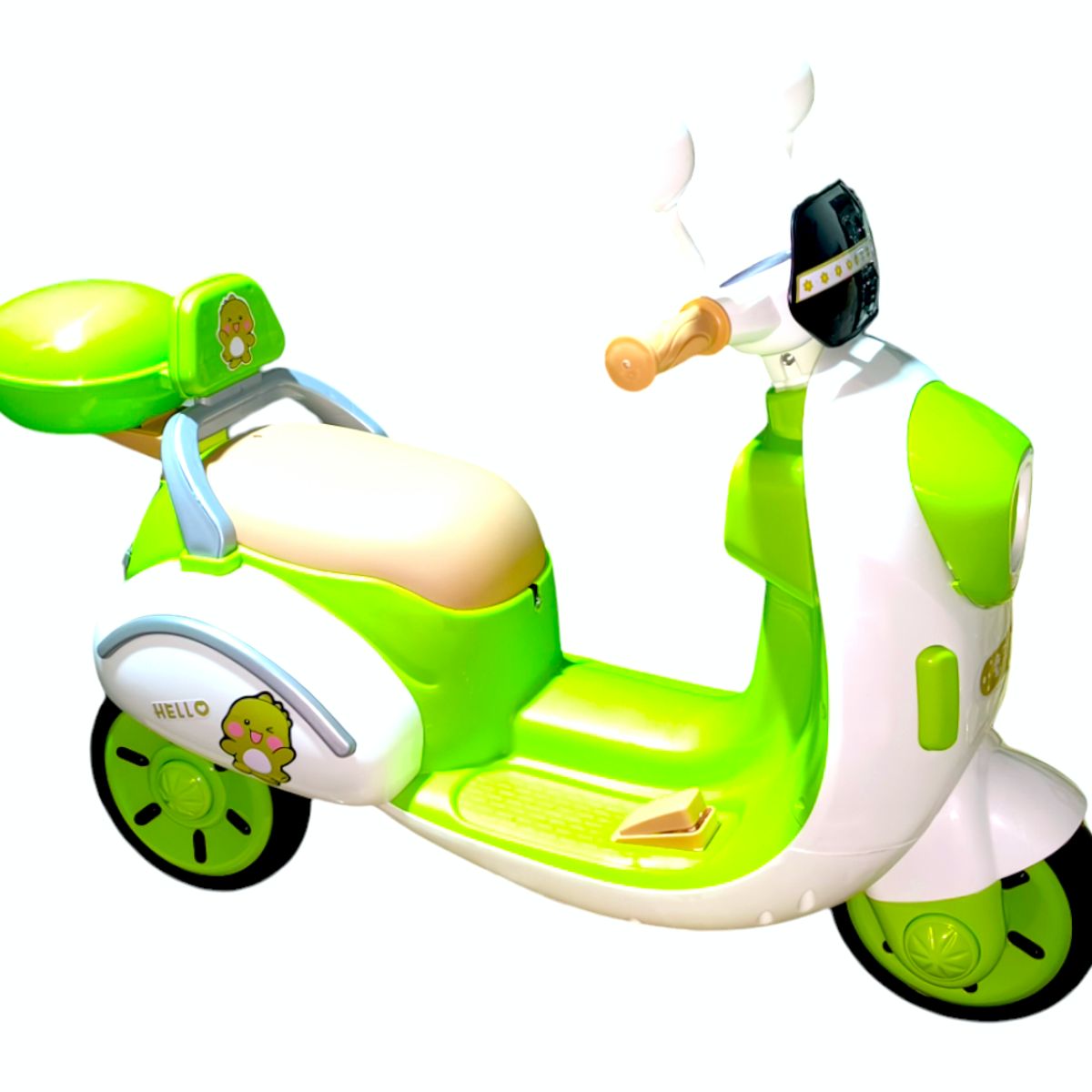 GENERICO - Moto eléctrica verde diseño retro para niños