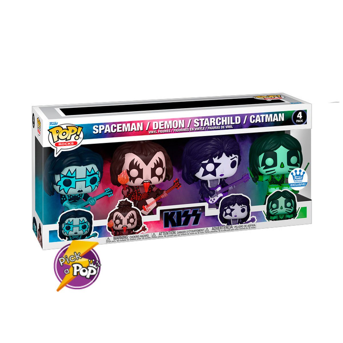 FUNKO - KISS COLOR SPOTLIGHT 4-Pack SPACEMAN DEMON