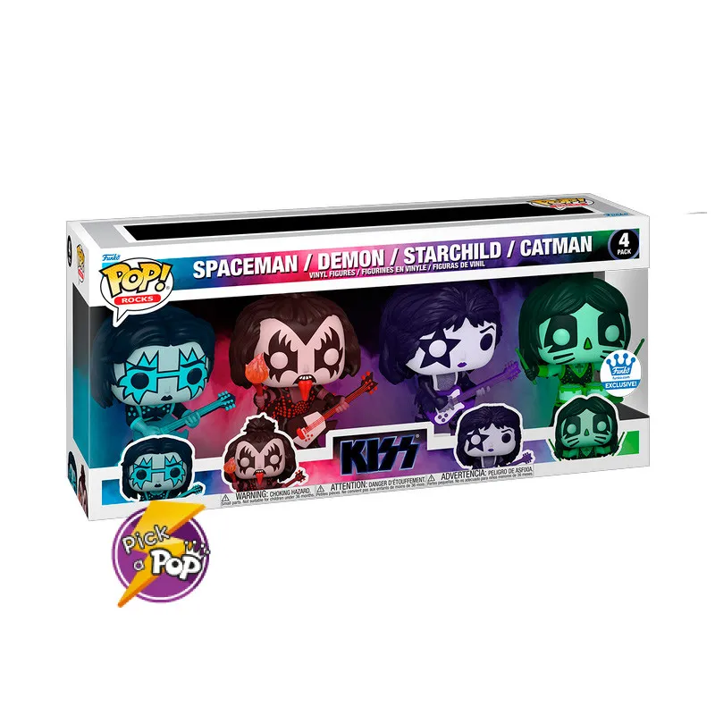 FUNKO - KISS COLOR SPOTLIGHT 4-Pack SPACEMAN DEMON
