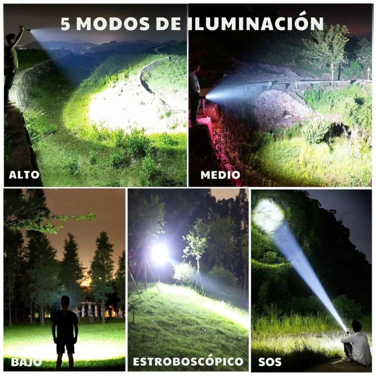 GENERICO - Linterna Táctica Profesional 3000 Metros Alta Potencia