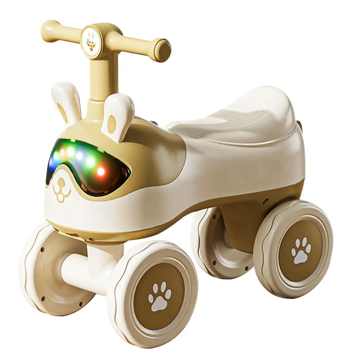 GENERICO - Conejito marrón con lentes sonido y luces Buggy correpasillo