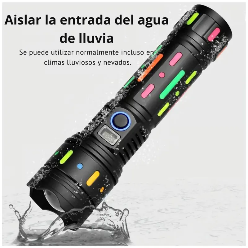 GENERICO - Linterna Táctica Profesional 3000 Metros Alta Potencia